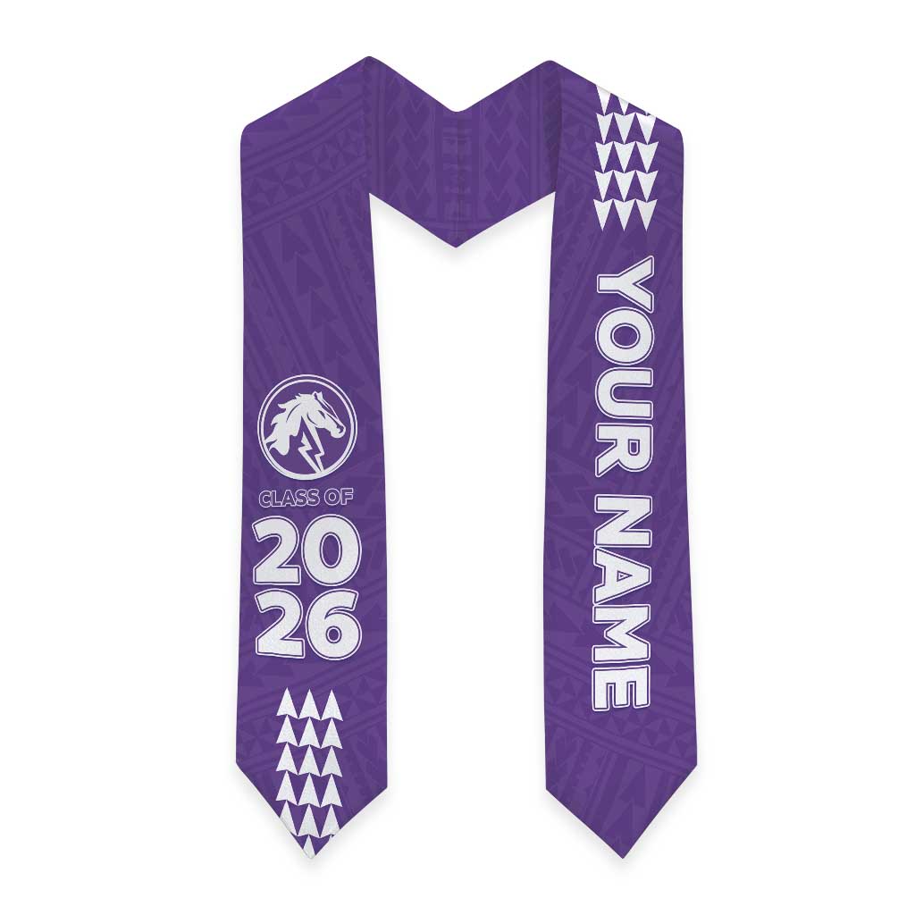 Custom Hawaii Pearl City High School Graduation Stole Kakau Pattern