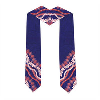 Custom Hawaii Waianae High School Graduation Stole Tapa Pattern With Leis