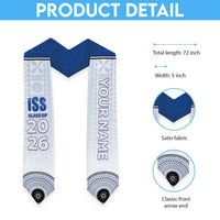 Custom International School Suva Graduation Stole With Fijian Tapa Pattern