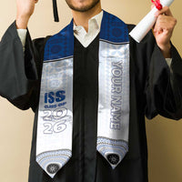 Custom International School Suva Graduation Stole With Fijian Tapa Pattern
