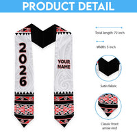 Custom New Zealand Aotearoa Graduation Stole Maori Kowhaiwhai Pattern