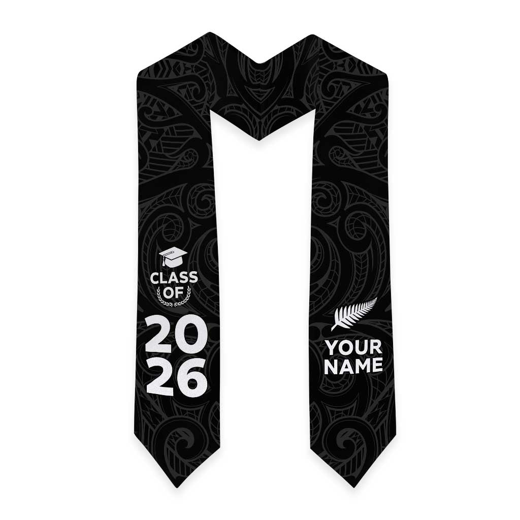 Custom New Zealand Aotearoa Graduation Stole Maori Pattern