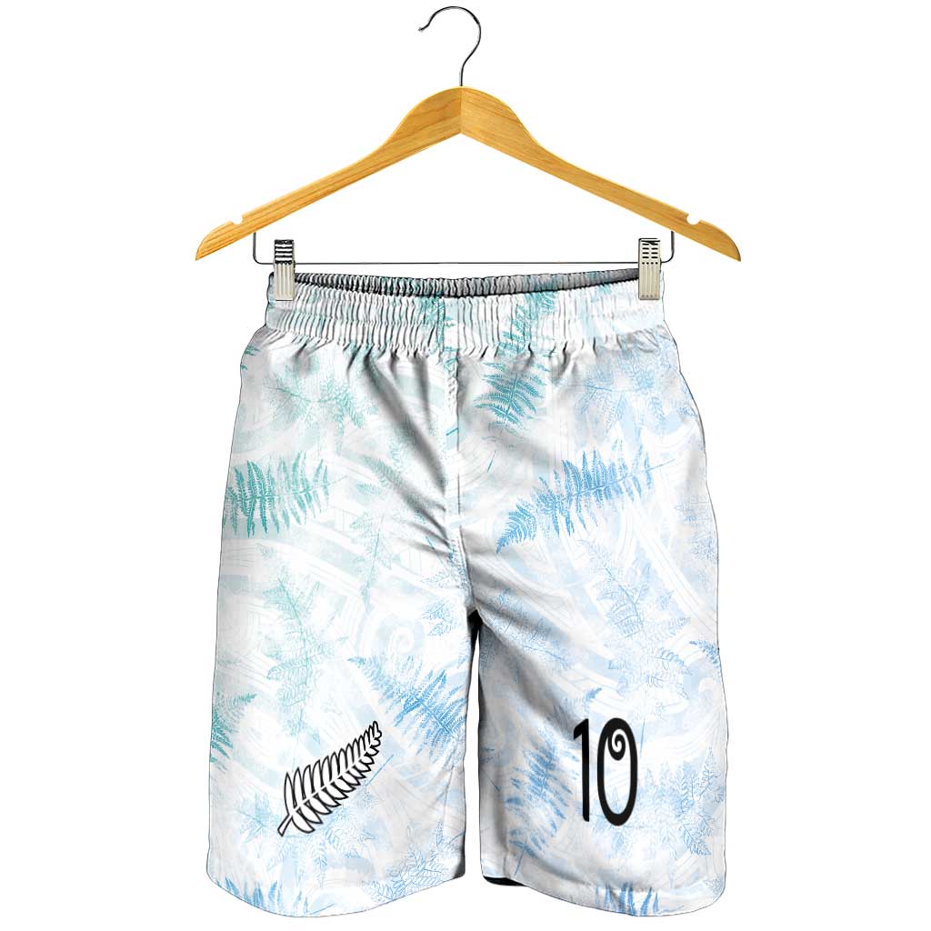 Custom New Zealand Football Shorts for Men The Whites-Aotearoa Inspired LT03 - Polynesian Pride