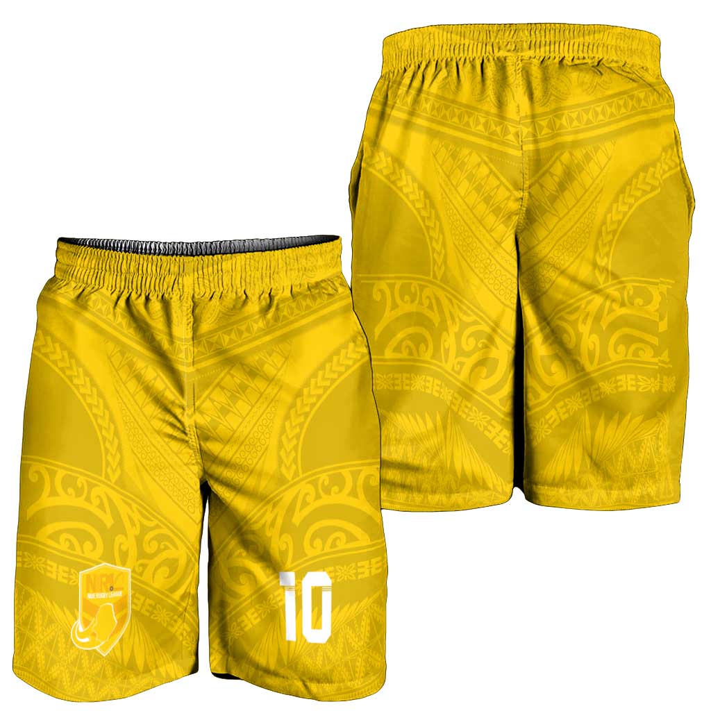 Custom Niue Rugby Shorts for Men Hiapo Tribal Motifs Sporty Style LT03 - Polynesian Pride