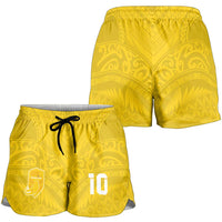 Custom Niue Rugby Shorts for Women Hiapo Tribal Motifs Sporty Style LT03 - Polynesian Pride