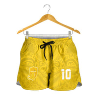 Custom Niue Rugby Shorts for Women Hiapo Tribal Motifs Sporty Style LT03 - Polynesian Pride