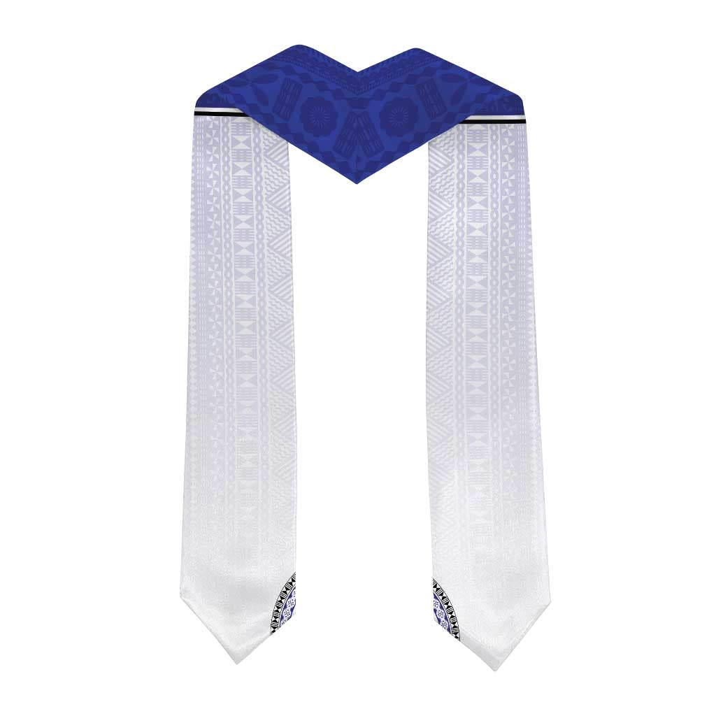 Custom Queen Victoria School Graduation Stole With Fijian Tapa Pattern LT05 - Polynesian Pride