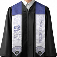 Custom Queen Victoria School Graduation Stole With Fijian Tapa Pattern LT05 - Polynesian Pride