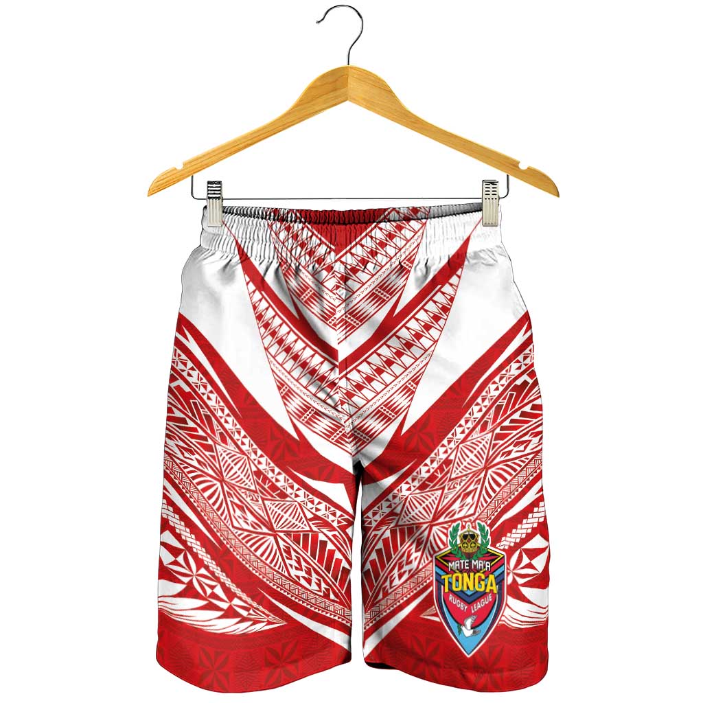 Custom Tonga Rugby Shorts for Men Ngatu Motifs and Pacific Patterns