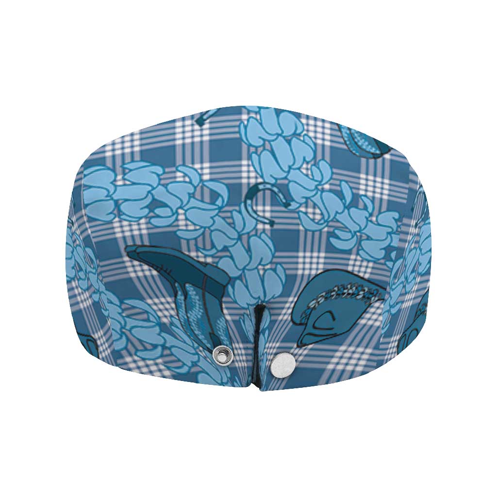 Cyan Palaka Hawaii Cowboy Jeff Hat Puakenikeni Lei Paniolo Papale Seamless Vibes LT14 - Polynesian Pride
