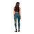 Dark Cyan Blue Batik Papua-inspired Pattern Leggings - Polynesian Pride
