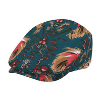 Dark Cyan Blue Bird of Batik Papua Jeff Hat Exotic Natural Wealth of Papua LT9 - Polynesian Pride
