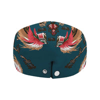 Dark Cyan Blue Bird of Batik Papua Jeff Hat Exotic Natural Wealth of Papua LT9 - Polynesian Pride