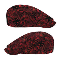 Dark Samoa Manuia Le Kerisimasi Jeff Hat Pacific Patchwork Xmas Vibes - Polynesian Pride