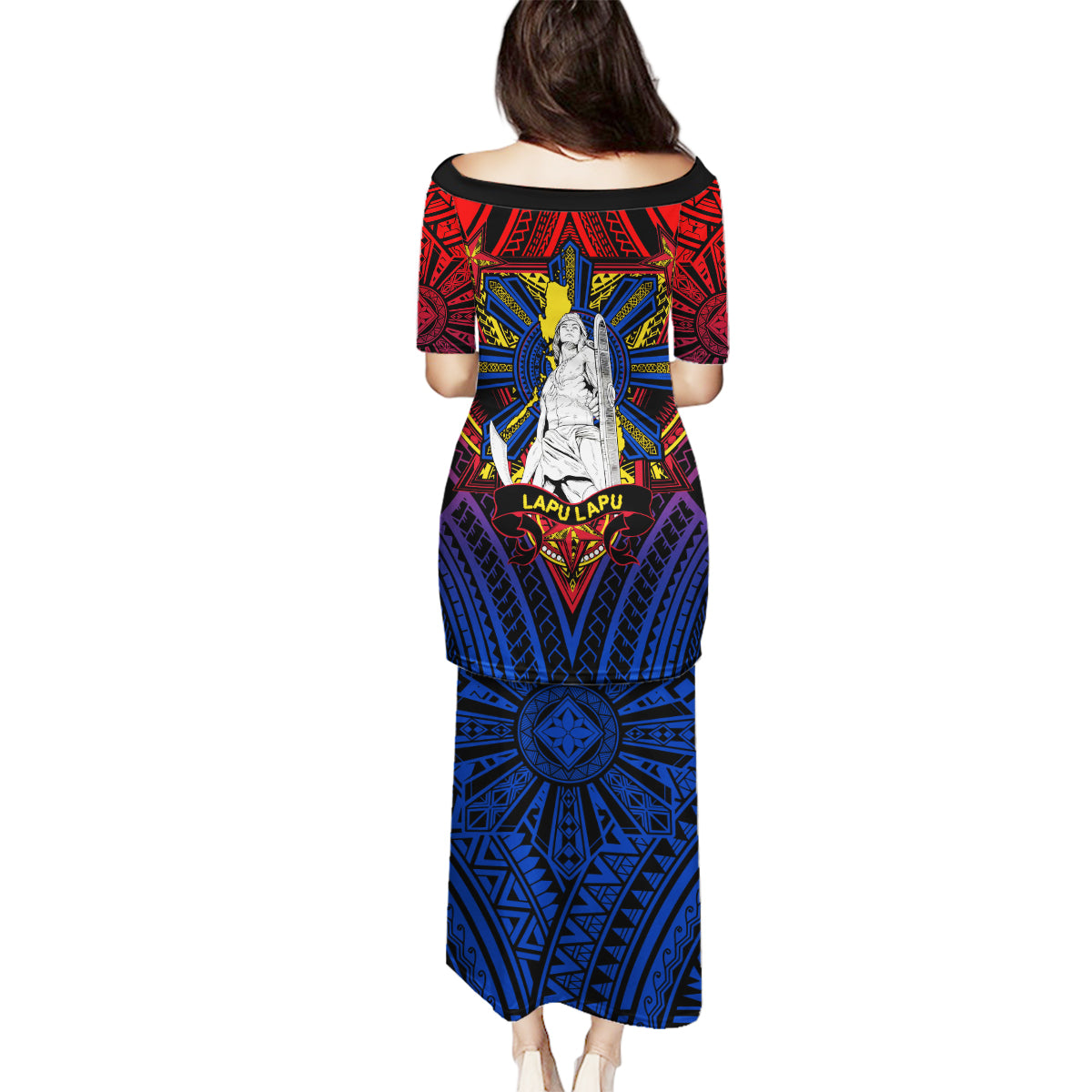 Filipinos Lapu-lapu Hero Family Matching Puletasi Dress and Hawaiian Shirt Philippines Flag and Sun DT02 - Polynesian Pride