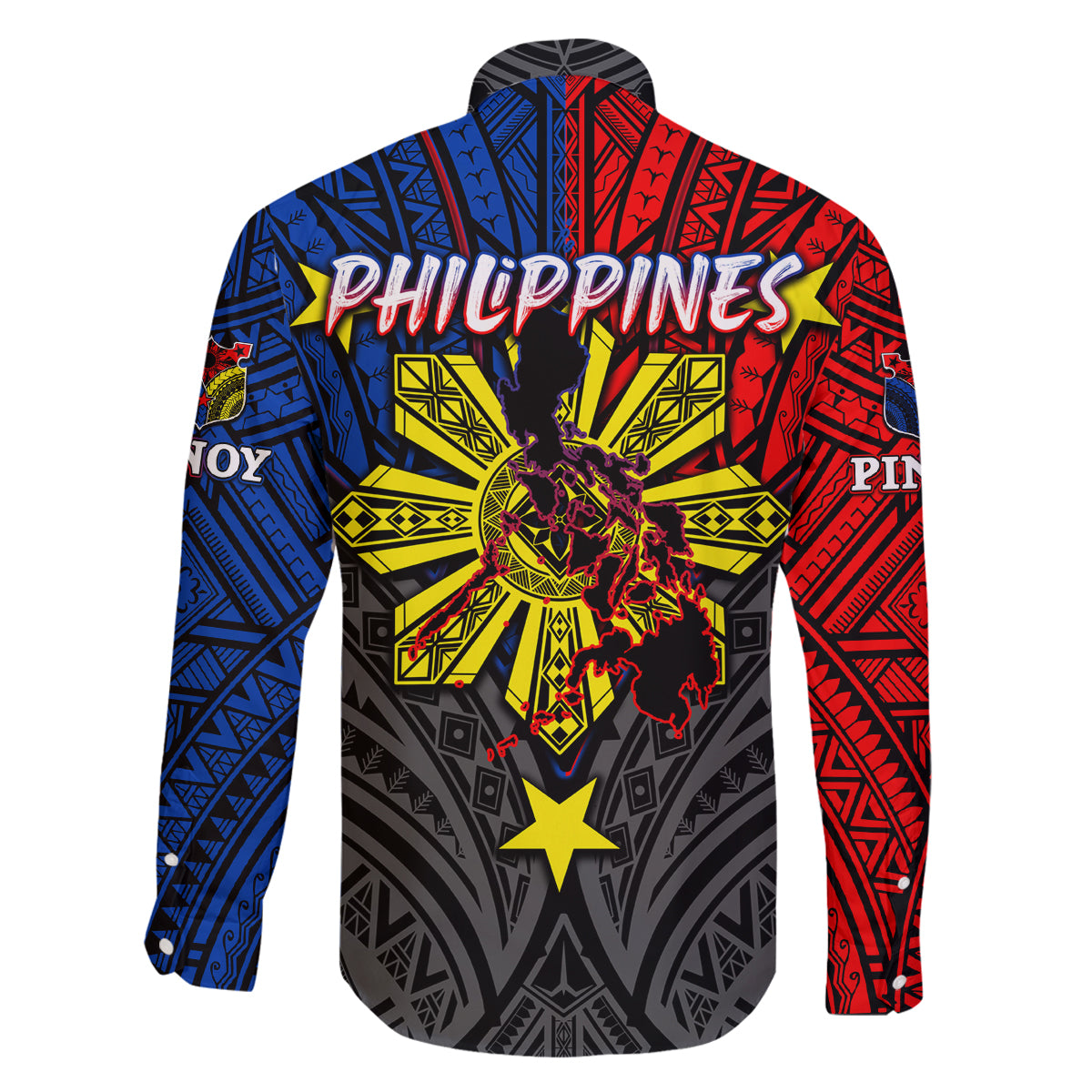 Philippines Half Sleeve Tattoo Family Matching Summer Maxi Dress and Hawaiian Shirt Pinoy Filipinos Sun DT02 - Polynesian Pride
