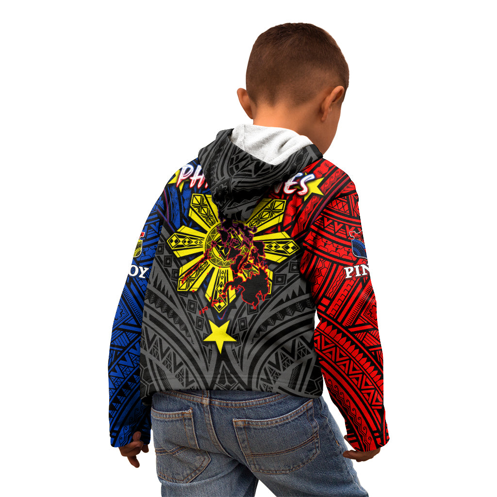 Philippines Half Sleeve Tattoo Kid Hoodie Pinoy Filipinos Sun DT02 - Polynesian Pride