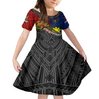 Philippines Half Sleeve Tattoo Kid Short Sleeve Dress Pinoy Filipinos Sun DT02 KID Art - Polynesian Pride