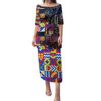 Pinoy Philippines Family Matching Puletasi Dress and Hawaiian Shirt Filipino Tattoo Art Style DT02 Mom's Dress Art - Polynesian Pride