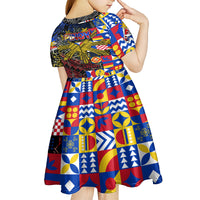 Pinoy Philippines Kid Short Sleeve Dress Filipino Tattoo Art Style DT02 - Polynesian Pride