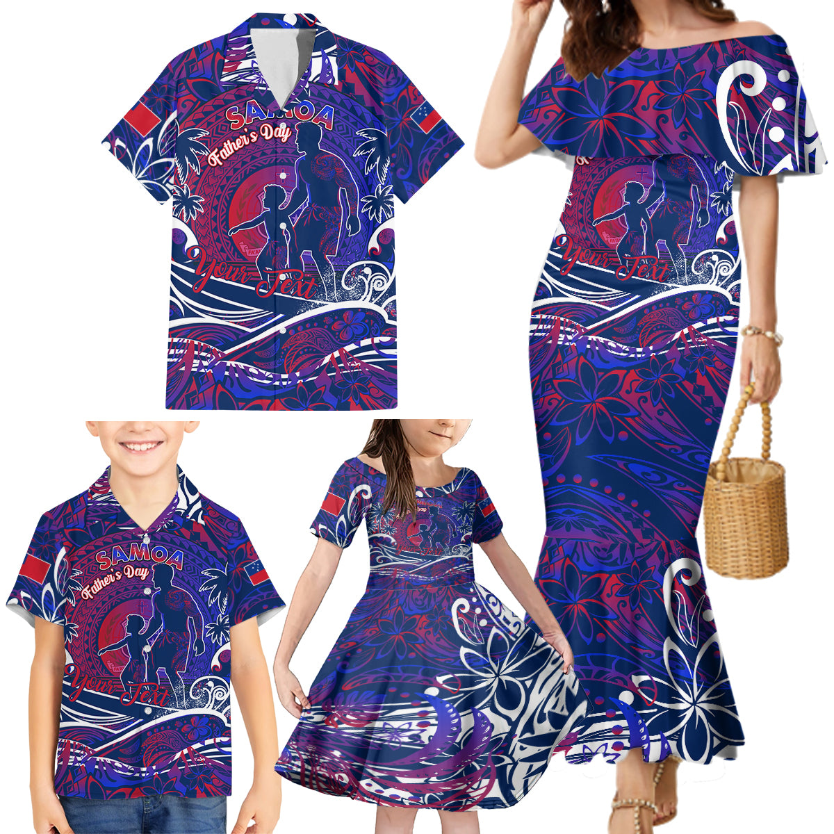 Father's Day Samoa Family Matching Mermaid Dress and Hawaiian Shirt Special Dad Polynesia Paradise DT02 - Polynesian Pride