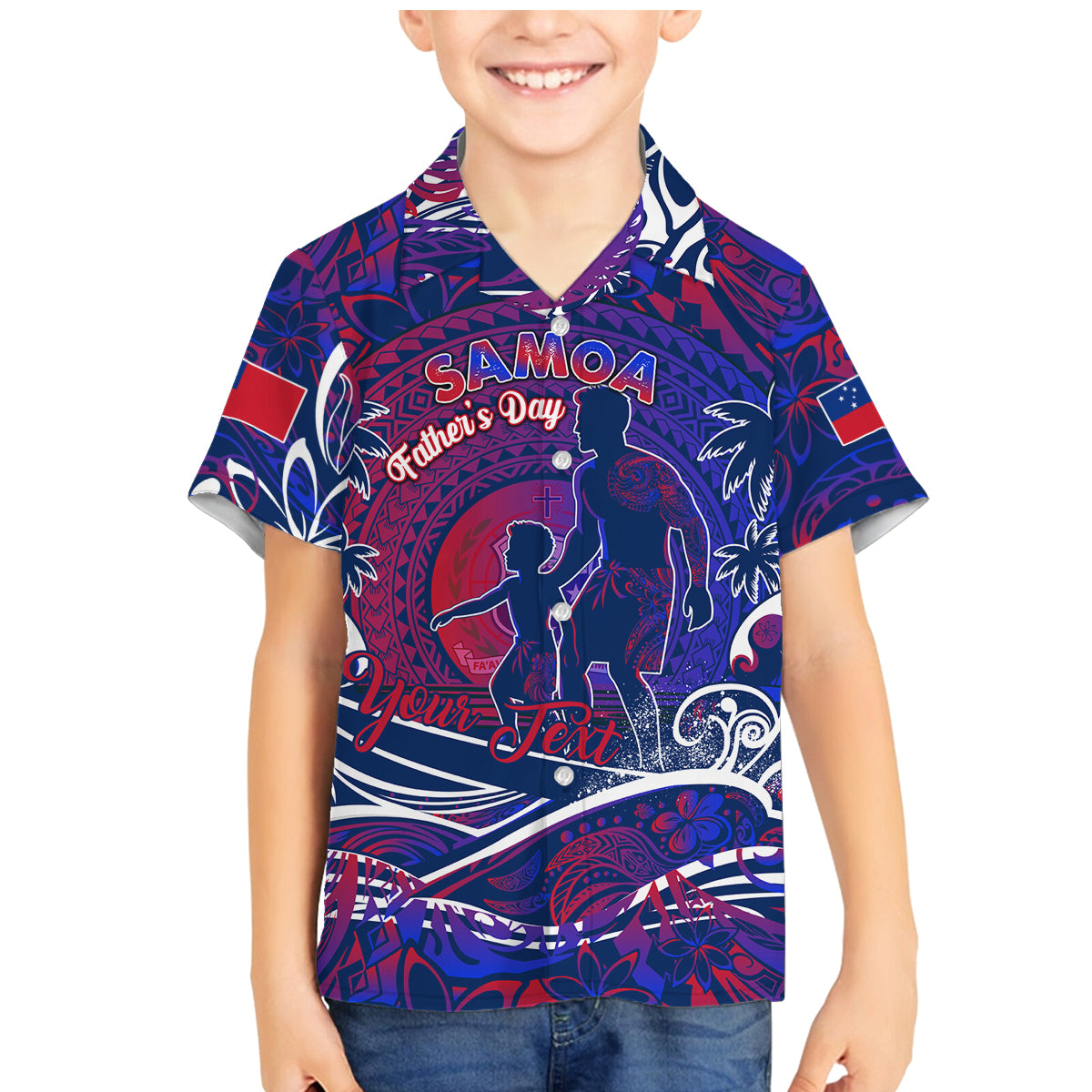 Father's Day Samoa Family Matching Mermaid Dress and Hawaiian Shirt Special Dad Polynesia Paradise DT02 Son's Shirt Green - Polynesian Pride