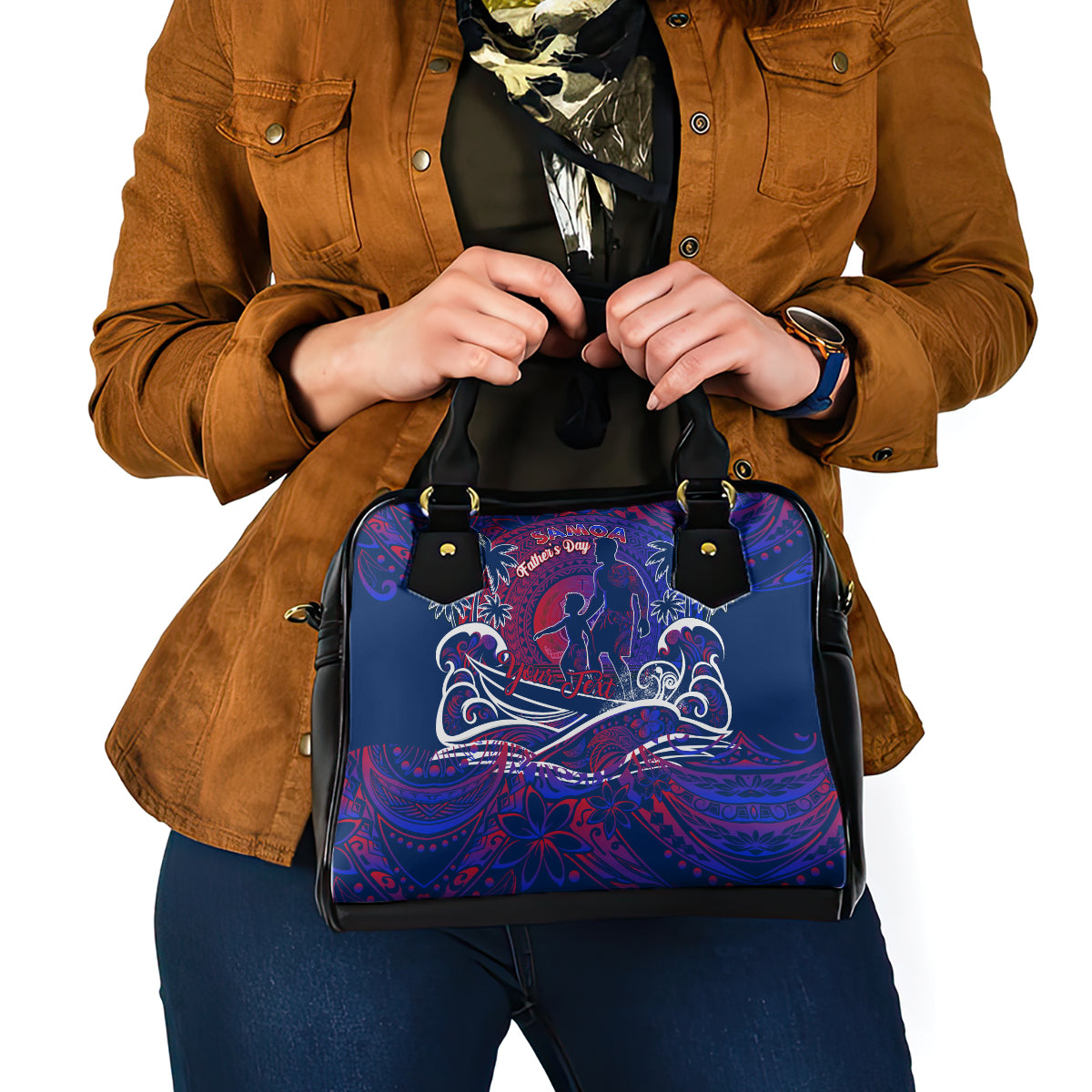 Father's Day Samoa Shoulder Handbag Special Dad Polynesia Paradise