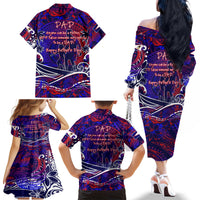 Father's Day American Samoa Family Matching Off The Shoulder Long Sleeve Dress and Hawaiian Shirt Special Dad Polynesia Paradise DT02 - Polynesian Pride