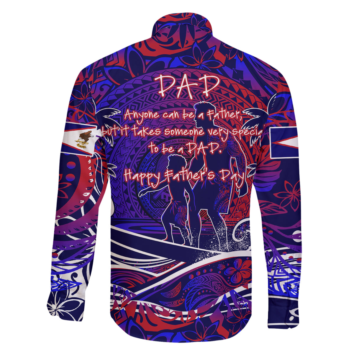 Father's Day American Samoa Family Matching Summer Maxi Dress and Hawaiian Shirt Special Dad Polynesia Paradise DT02 - Polynesian Pride