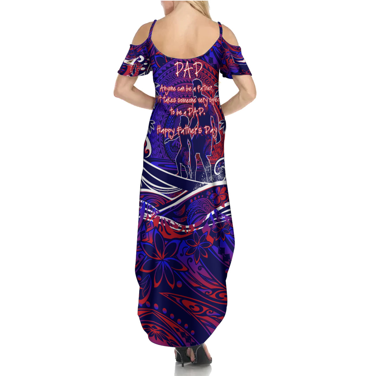 Father's Day American Samoa Family Matching Summer Maxi Dress and Hawaiian Shirt Special Dad Polynesia Paradise DT02 - Polynesian Pride