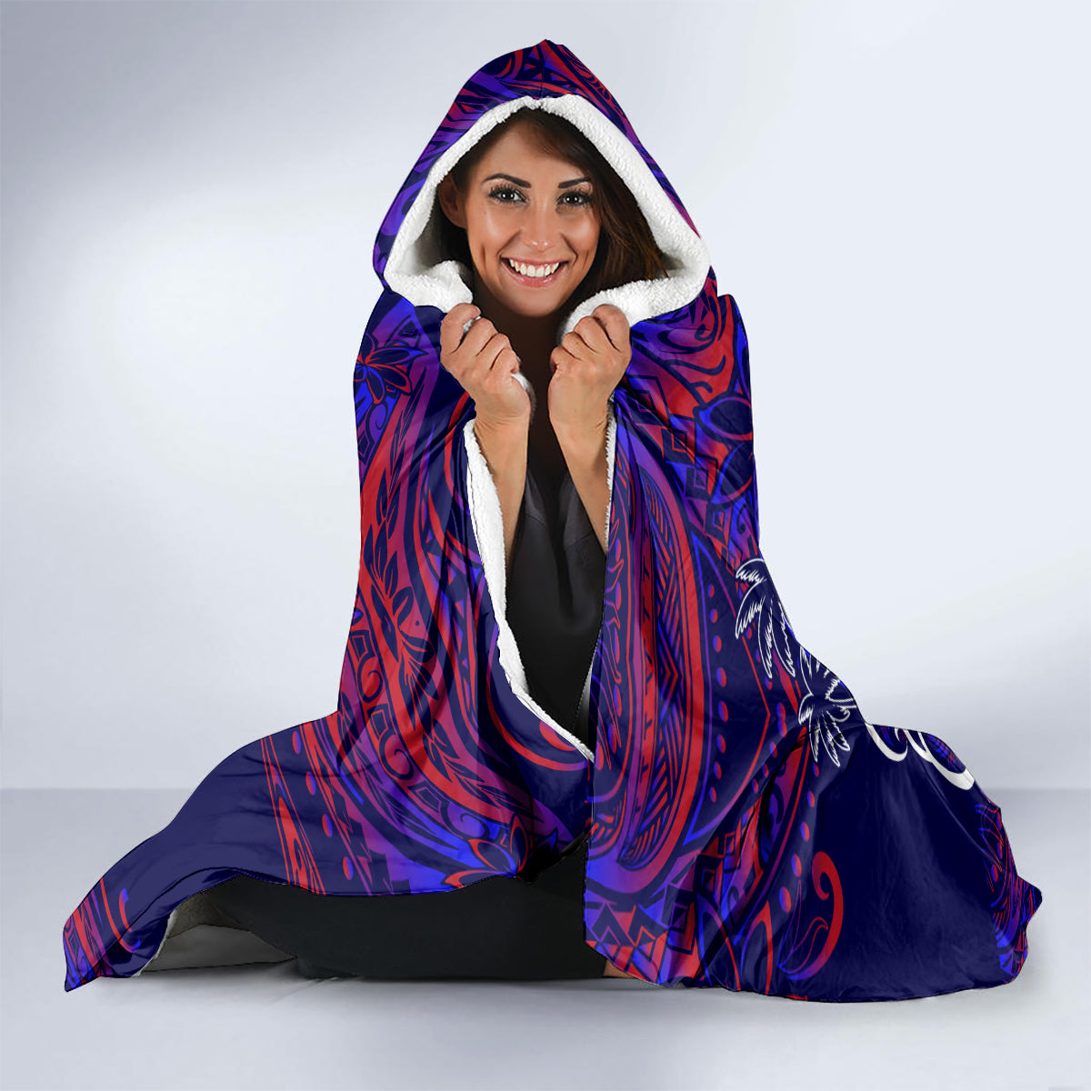 Father's Day American Samoa Hooded Blanket Special Dad Polynesia Paradise