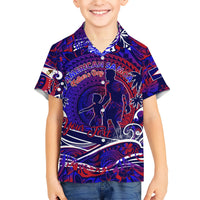 Father's Day American Samoa Kid Hawaiian Shirt Special Dad Polynesia Paradise DT02 Kid Blue - Polynesian Pride