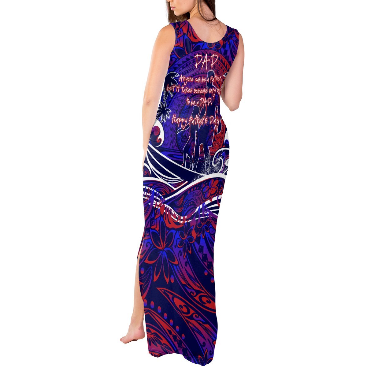 Father's Day American Samoa Tank Maxi Dress Special Dad Polynesia Paradise DT02 - Polynesian Pride