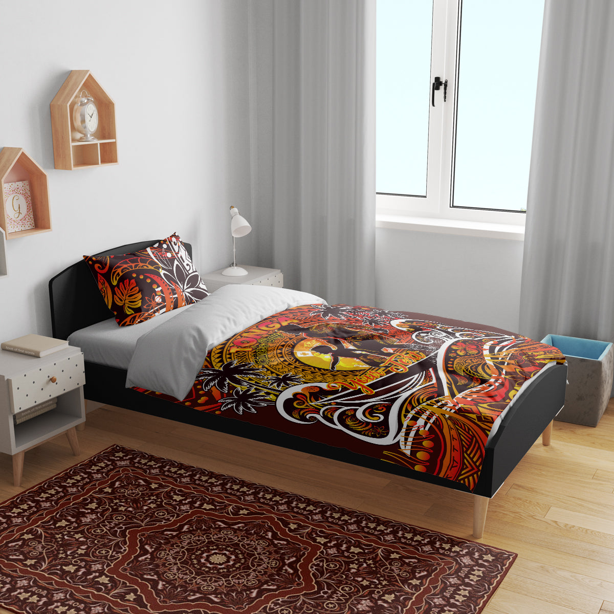 Father's Day Tonga Bedding Set Special Dad Polynesia Paradise