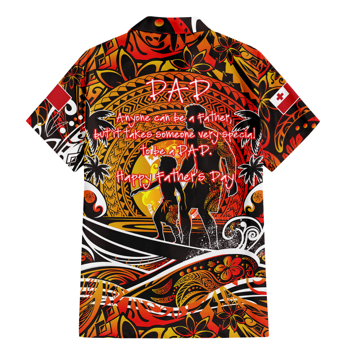 Father's Day Tonga Family Matching Mermaid Dress and Hawaiian Shirt Special Dad Polynesia Paradise DT02 - Polynesian Pride