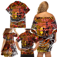 Father's Day Tonga Family Matching Off Shoulder Short Dress and Hawaiian Shirt Special Dad Polynesia Paradise DT02 - Polynesian Pride
