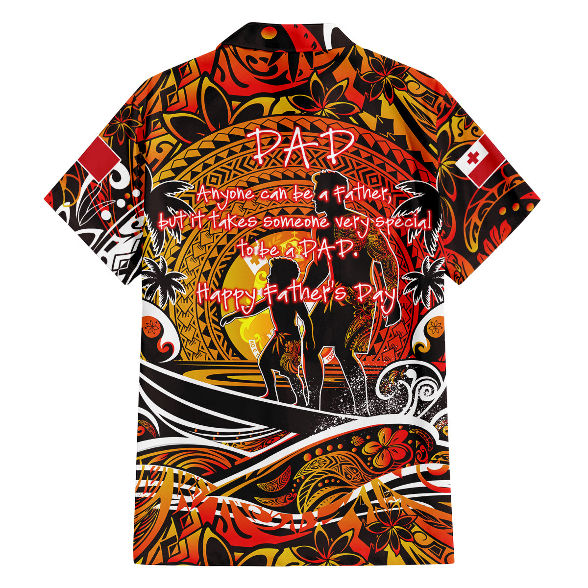 Father's Day Tonga Family Matching Summer Maxi Dress and Hawaiian Shirt Special Dad Polynesia Paradise DT02 - Polynesian Pride