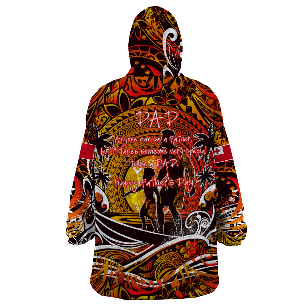 Father's Day Tonga Wearable Blanket Hoodie Special Dad Polynesia Paradise DT02 - Polynesian Pride