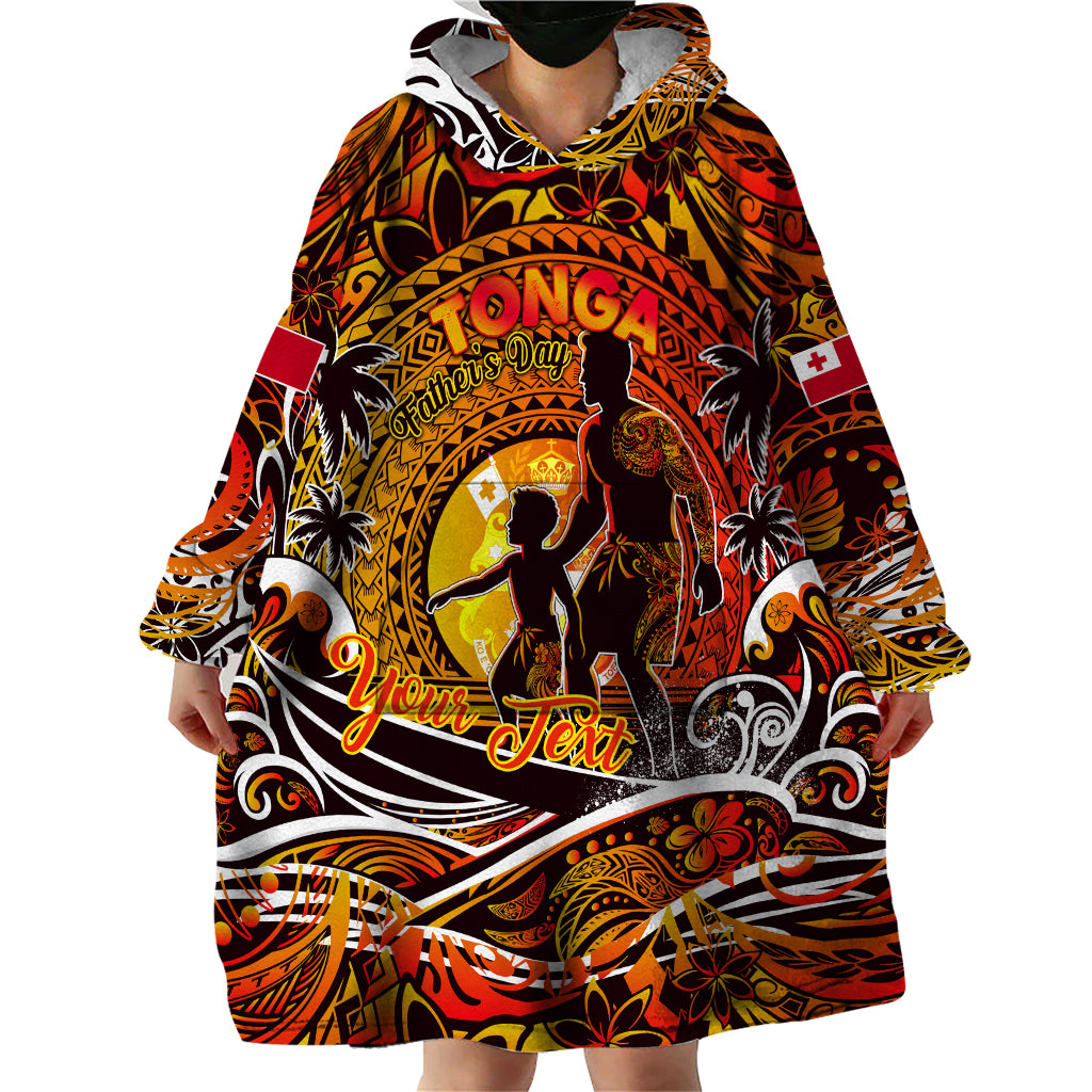 Father's Day Tonga Wearable Blanket Hoodie Special Dad Polynesia Paradise DT02 - Polynesian Pride