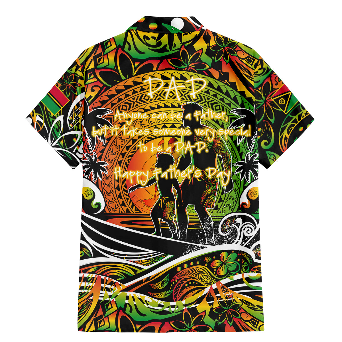 Father's Day Vanuatu Family Matching Mermaid Dress and Hawaiian Shirt Special Dad Polynesia Paradise DT02 - Polynesian Pride