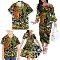 Father's Day Vanuatu Family Matching Off The Shoulder Long Sleeve Dress and Hawaiian Shirt Special Dad Polynesia Paradise DT02 - Polynesian Pride