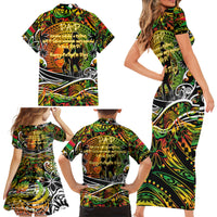 Father's Day Vanuatu Family Matching Short Sleeve Bodycon Dress and Hawaiian Shirt Special Dad Polynesia Paradise DT02 - Polynesian Pride