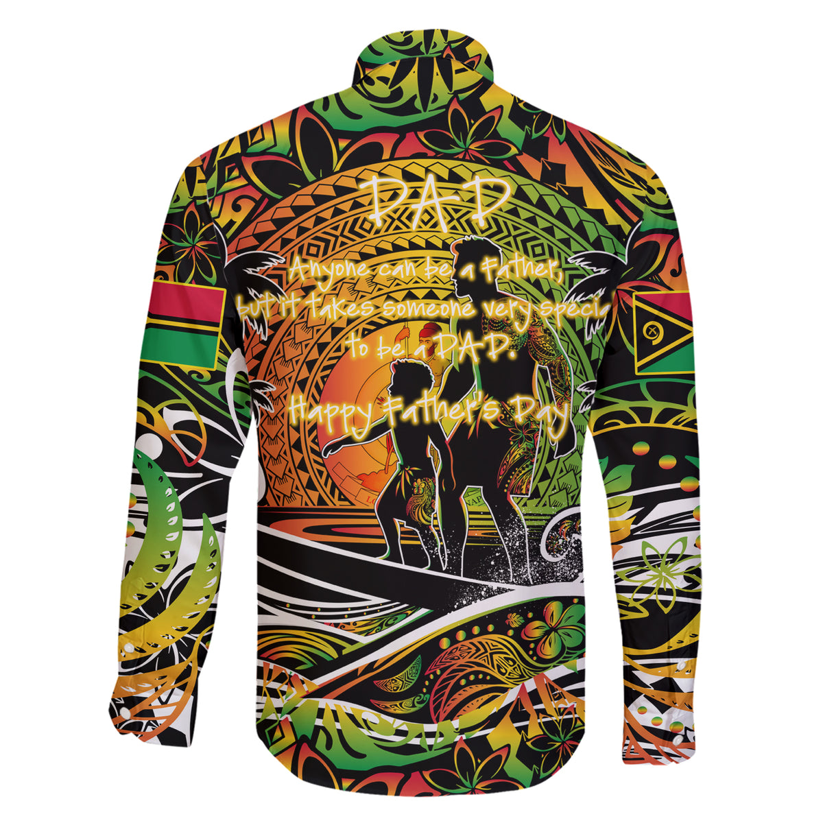 Father's Day Vanuatu Family Matching Short Sleeve Bodycon Dress and Hawaiian Shirt Special Dad Polynesia Paradise DT02 - Polynesian Pride