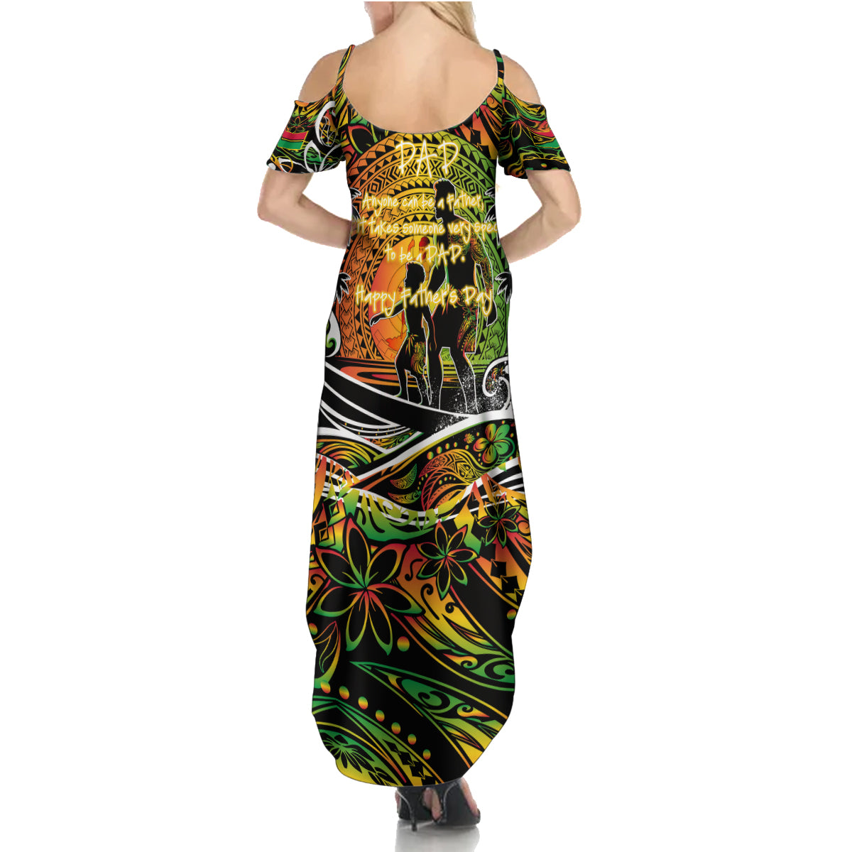 Father's Day Vanuatu Family Matching Summer Maxi Dress and Hawaiian Shirt Special Dad Polynesia Paradise DT02 - Polynesian Pride
