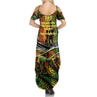 Father's Day Vanuatu Family Matching Summer Maxi Dress and Hawaiian Shirt Special Dad Polynesia Paradise DT02 - Polynesian Pride