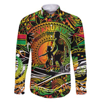 Father's Day Vanuatu Family Matching Tank Maxi Dress and Hawaiian Shirt Special Dad Polynesia Paradise DT02 Dad's Shirt - Long Sleeve Art - Polynesian Pride