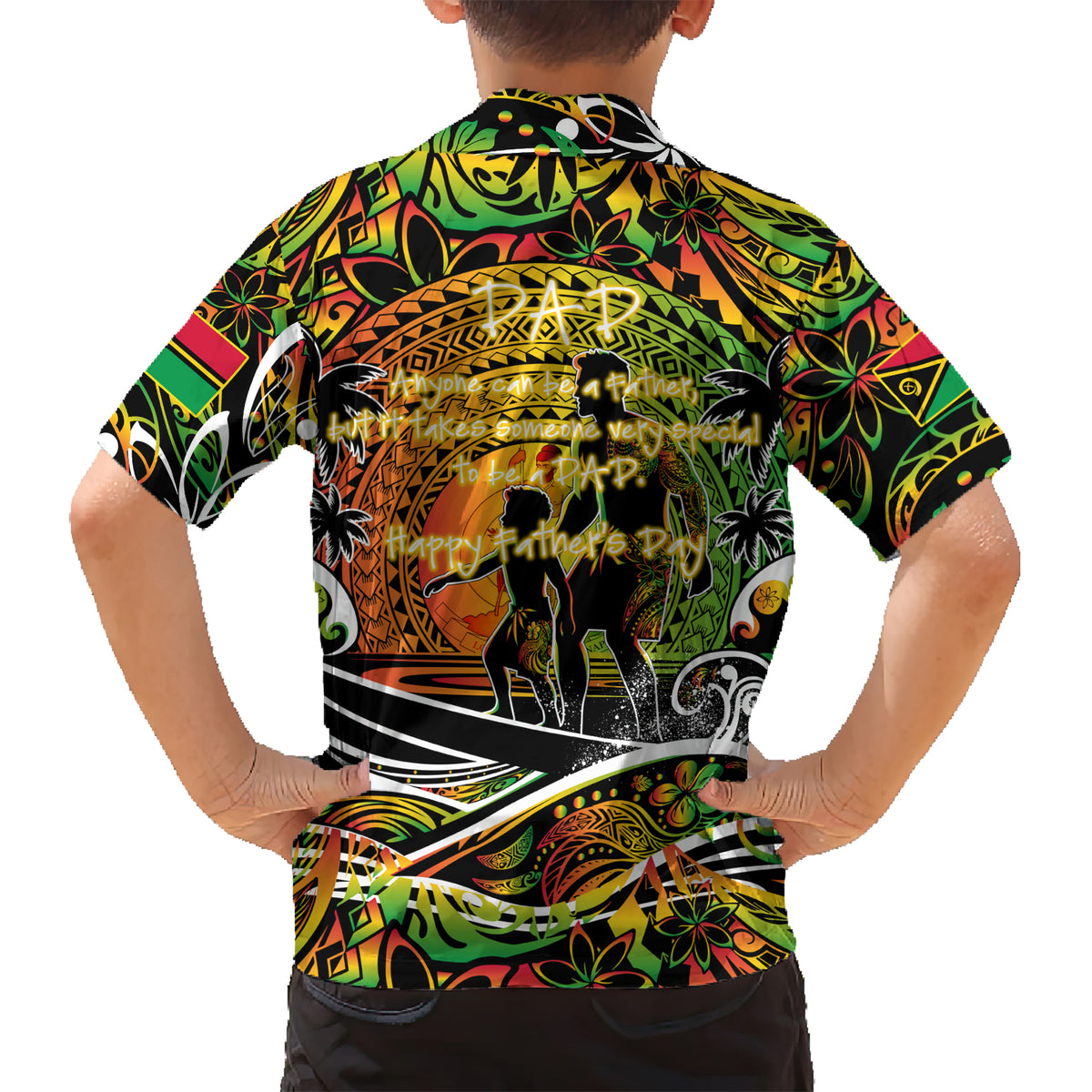 Father's Day Vanuatu Kid Hawaiian Shirt Special Dad Polynesia Paradise DT02 - Polynesian Pride