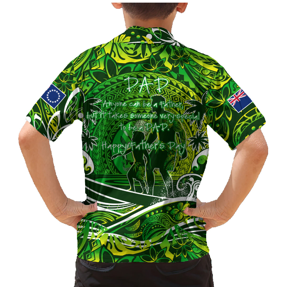 Father's Day Cook Islands Family Matching Mermaid Dress and Hawaiian Shirt Special Dad Polynesia Paradise DT02 - Polynesian Pride