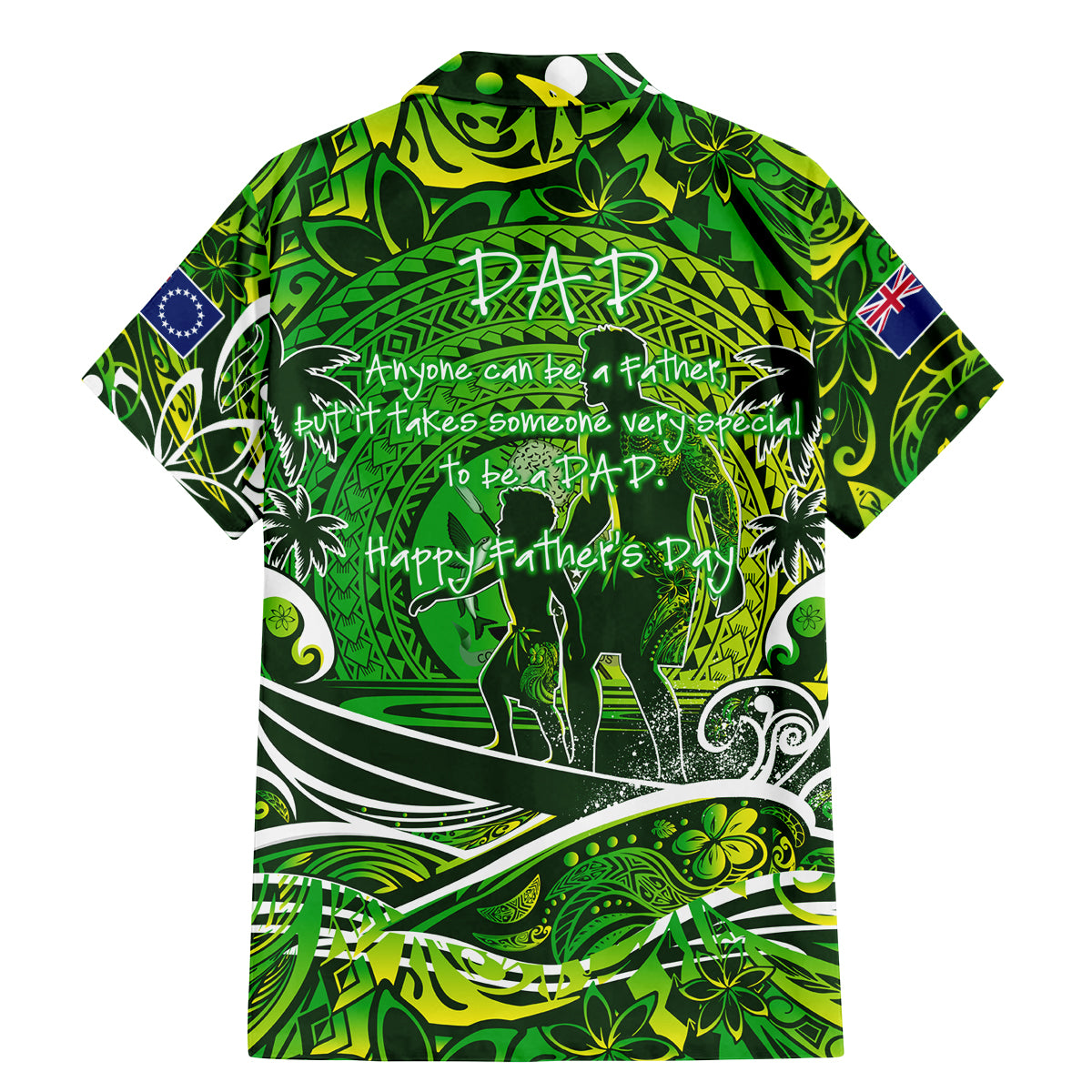 Father's Day Cook Islands Family Matching Mermaid Dress and Hawaiian Shirt Special Dad Polynesia Paradise DT02 - Polynesian Pride