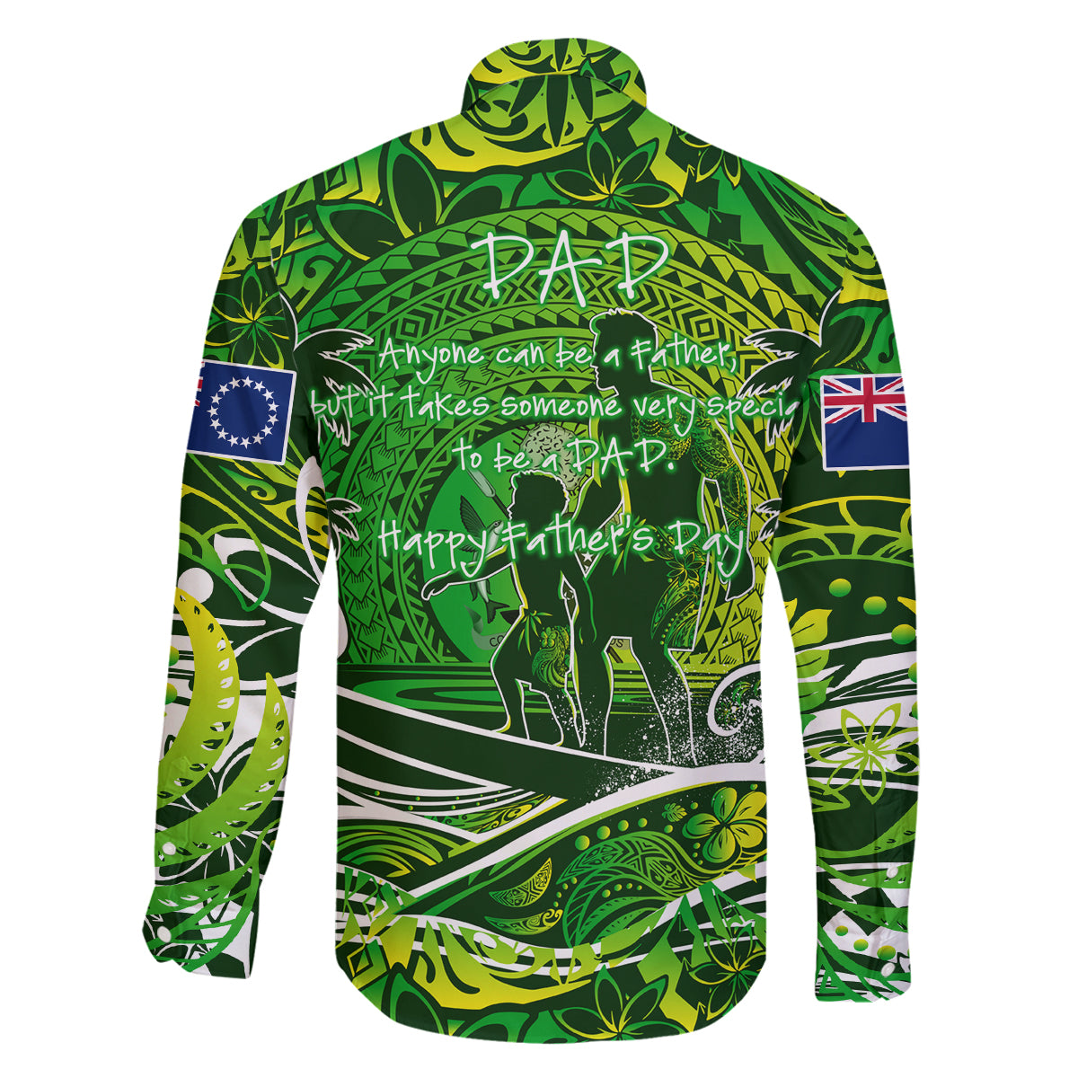 Father's Day Cook Islands Family Matching Mermaid Dress and Hawaiian Shirt Special Dad Polynesia Paradise DT02 - Polynesian Pride